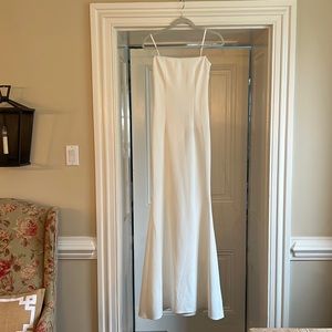 Katie May Los Angeles Ivory strapless gown -Size 4